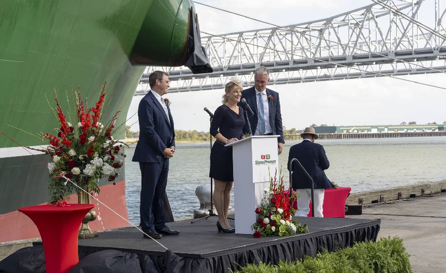 Proman Stena Bulk holds naming ceremony for methanol tanker Stena Pro Marine in the Port of New Orleans
